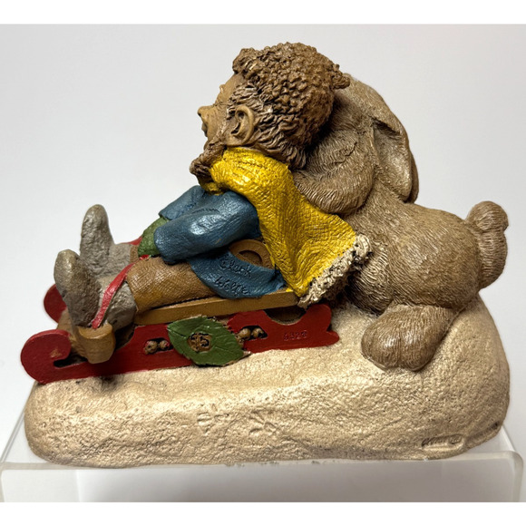 Tom Clark Gnome Cairn Studios Wolfe 1997 Bunny Slope #6328 Figurine Rabbit Sled - Picture 4 of 10